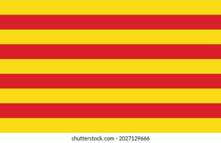 Flag of catalonia vector illustration, wavy flag, catalonia flag, catalonia independence day