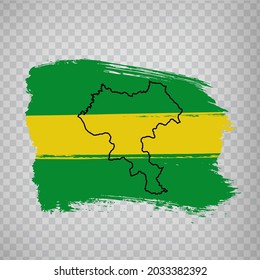 Flag of  Cauca Department from brush strokes. High quality map and flag  Cauca  for your web site design, app  on transparent background.  Colombia. 
