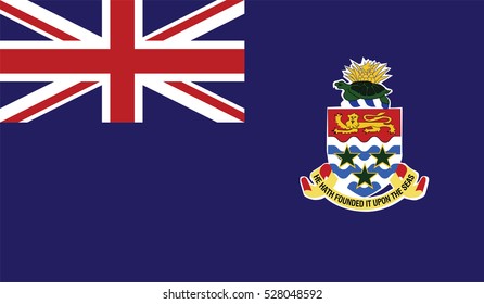 Flag of Cayman Islands against