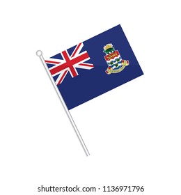 Flag of Cayman Islands. Flag of Island. Flag of Territory. isolated on a white background.