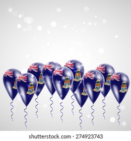 Flag of the Cayman Islands on balloon. 