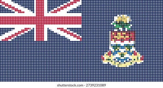 Flag of Cayman Islands pixel art of dots