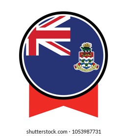 flag of Cayman Islands Ribbon,vector illustration of Cayman Islands Ribbon flag.