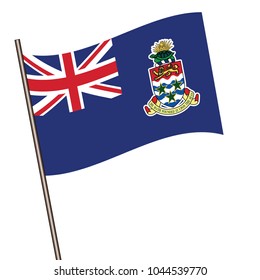 Flag of Cayman islands , Cayman islands flag waving isolated vector illustration