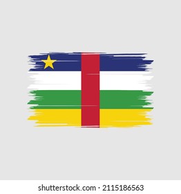 Bandera de África Central con estilo de pincel