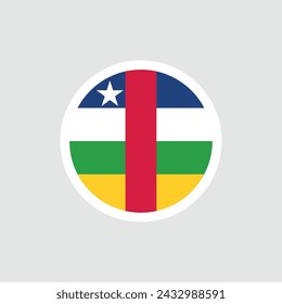 Bandera de la República Centroafricana. Bandera coloreada del coche. Símbolo de Estado de la República Centroafricana.