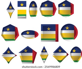 The flag of the Central African Republic was officially adopted in 1958. It has been retained since that time with the same design, four horizontal stripes of blue, white, green and yellow