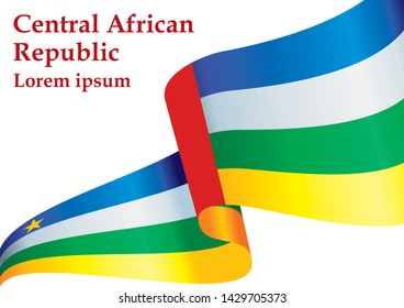 Flag of the Central African Republic, Central African Republic. Template for award design, an official document with the flag of the Central African Republic. Bright, colorful vector illustration.