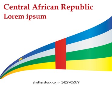 Flag of the Central African Republic, Central African Republic. Template for award design, an official document with the flag of the Central African Republic. Bright, colorful vector illustration.