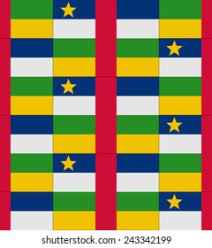 Flag Central African Republic texture vector illustration 