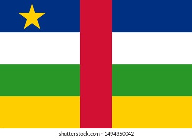 Flag of the Central African Republic a vector illustration