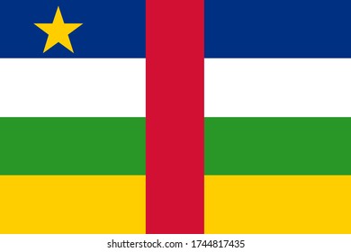 Flag of Central African Republic. Vector Illustration