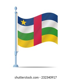 Flag of Central African Republic vector illustration