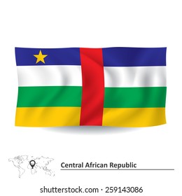 Bandera de la República Centroafricana - ilustración vectorial