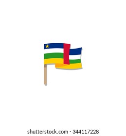 Flag of Central African Republic - vector illustration