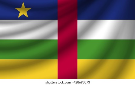 Flag of Central African Republic, vector illustration