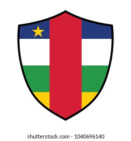 flag of Central African Republic,vector illustration of Central African Republic flag, official colors and proportion correctly. National Flag of Central African Republic.