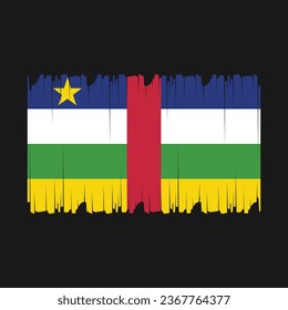 Flag of Central African Vector Illustration