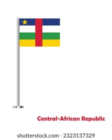 Flag of Central-African Republic, Table Flag of Central-African Republic, Vector Illustration.