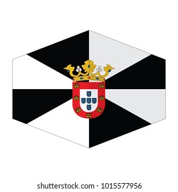 flag of Ceuta,vector illustration of Ceuta flag.