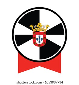 flag of Ceuta,vector illustration of Ceuta flag.