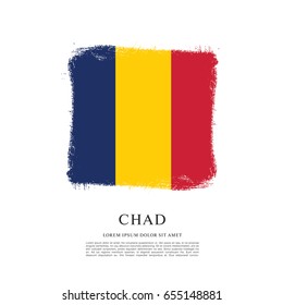 Flag of Chad, brush stroke background