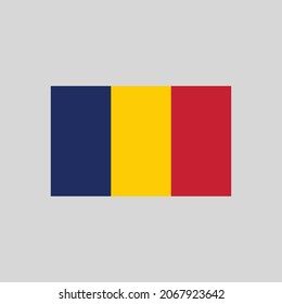Elemento de línea de color Bandera de Chad. Elemento vector para página web, aplicación móvil, promoción.  elemento de diseño de interfaz gráfica de usuario (GUI) de UI UX. 