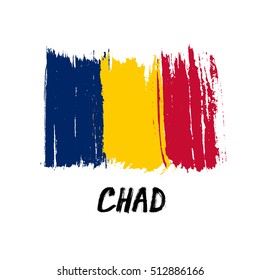 Flag Of Chad  - Grunge