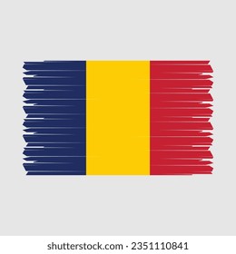 Flag of Chad national country symbol vector illustration