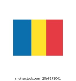 Flag Chad. Pixel art. Stickers design. Isolated vector illustration. 