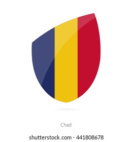 Flag of Chad. Chad Rugby flag. Vector Illustration.