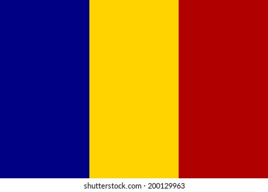 Flag of Chad. Vector illustration.
