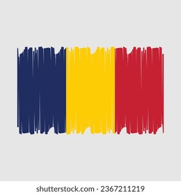 Flag of Chad Vector Illustration