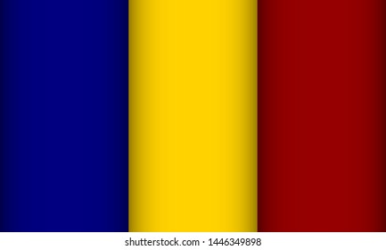 Flag of Chad. Vector illustration. Patriotic background.