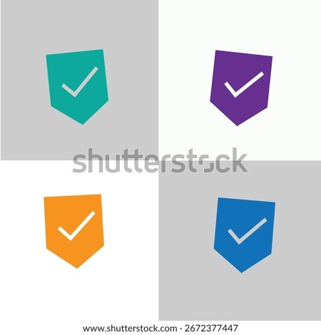 flag check mark icon design for your business and website.