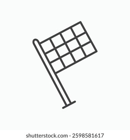 Flag checkered icon isolated on white background