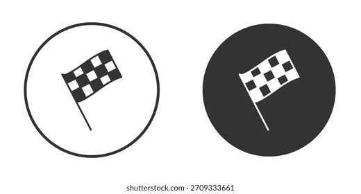 Marcar el estilo sólido del Iniciar sesión del símbolo del icono a cuadros.
