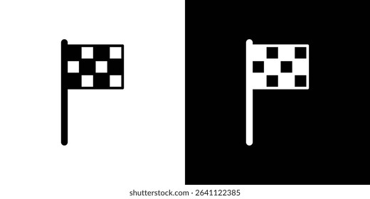 Flag checkered icon symbols. Vector illustration.