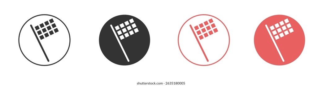 Flag checkered icon vector design template simple and clean style