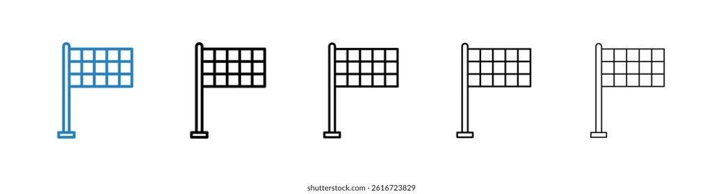 Flag checkered icons collection vectors for web ui
