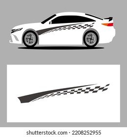 flag or chess stripes car decal. sticker car decal
