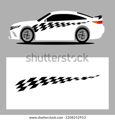 flag or chess stripes car decal. sticker car decal