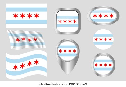 Flag of Chicago, Illinois