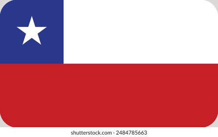 Flag of Chile. Accurate dimensions, element proportions and colors. Vector illustration.