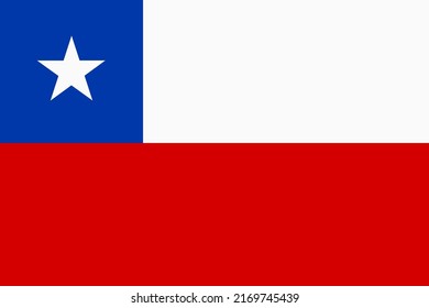 Flag of Chile. Chilean national banner and patriotic symbol. Official colors. Flat vector illustration.