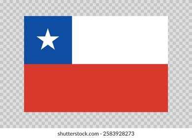 Flag of Chile. Chilean national symbol in official colors. Template icon. Abstract vector background.