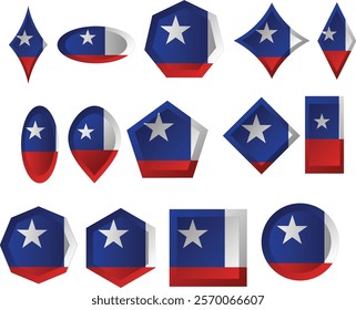 The flag of Chile consists of two equal-height horizontal bands of white and red, with a blue square the same height as the white band in the canton, which bears a white five-pointed star in the cente