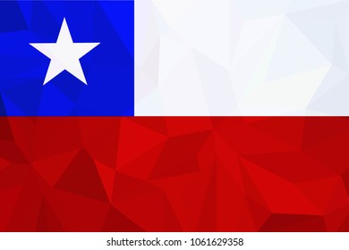 Flag of Chile, correct colors, accurate vector illustration.