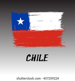 Flag Of Chile  - Grunge