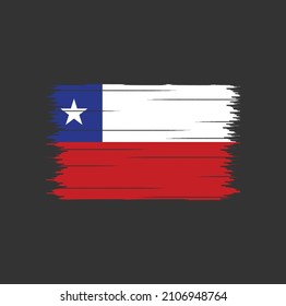 Bandera de Chile con estilo grunge